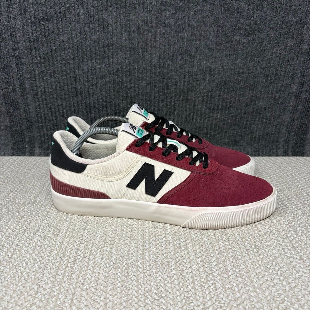 New Balance Numeric 272 Burgundy White Suede Athletic Shoes Men’s 10 D NM272BCE